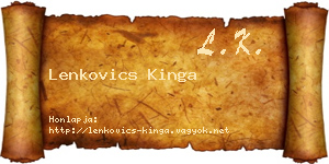 Lenkovics Kinga névjegykártya